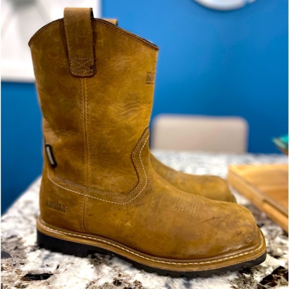 Kodiak Brown Western Cowboy Boots - Picture 3 of 15